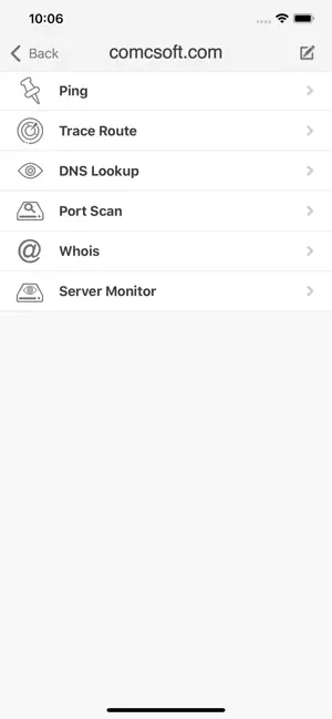 iNetTools port scan
