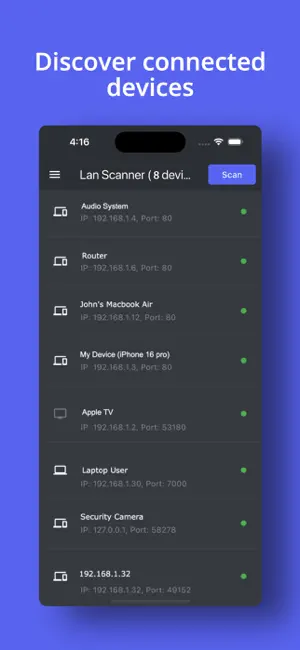 IP Scanner device details