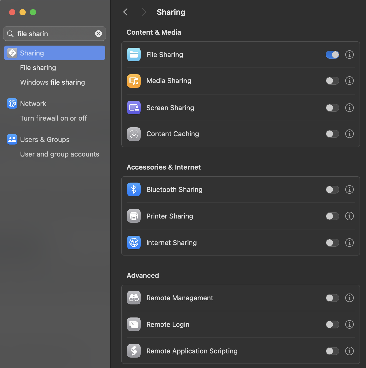 Enable File Sharing on Mac
